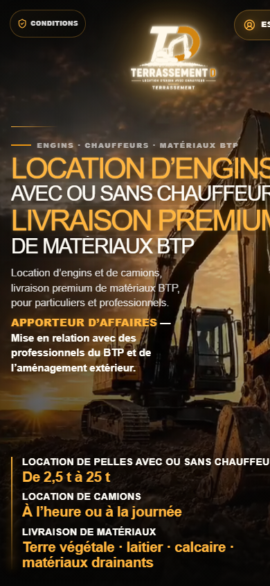 Aperçu du site de Terrassement D